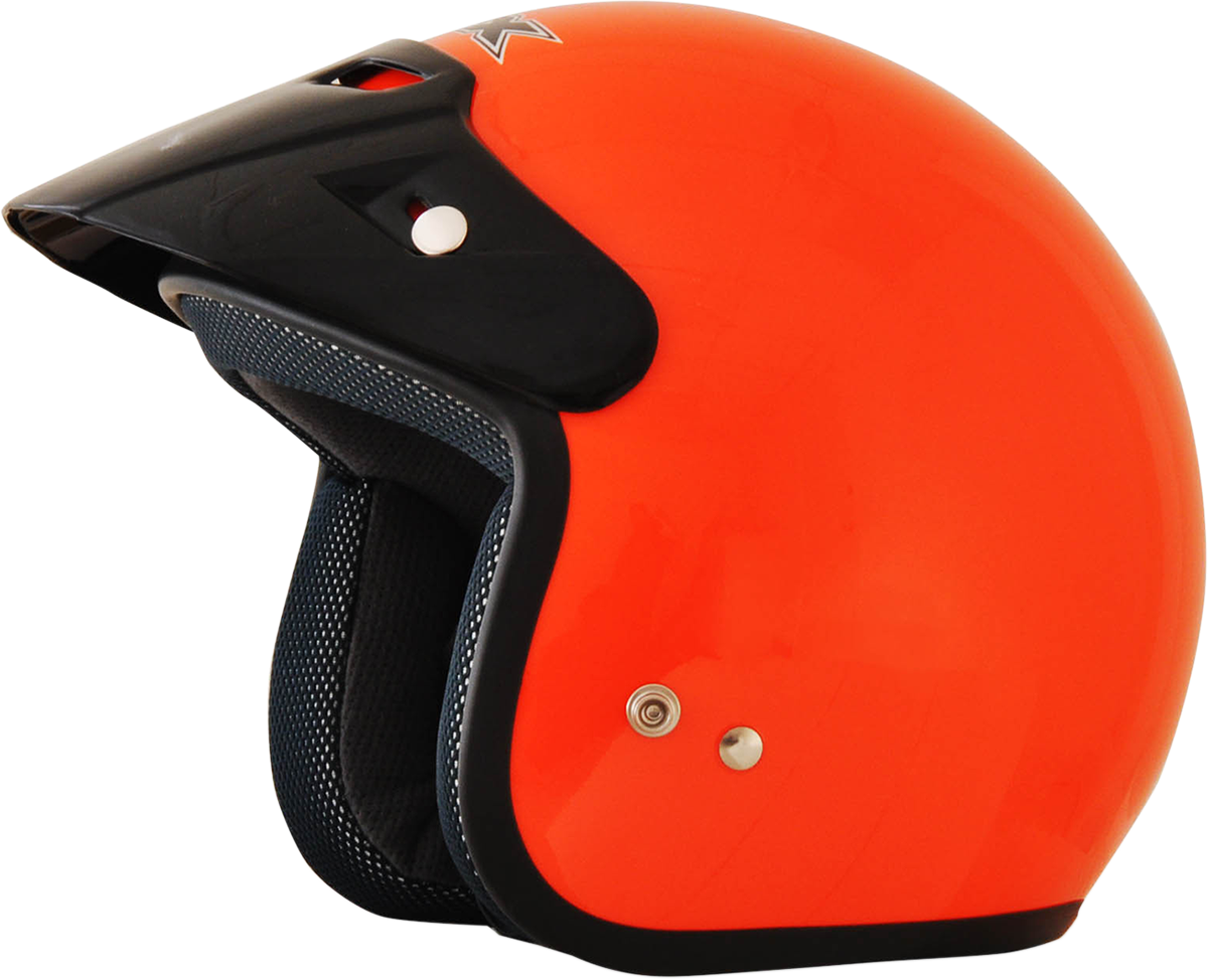 AFX FX75 Helmet Open Face Motorcycle Street Solid Orange Large Unisex