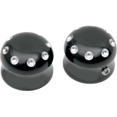 CAPS AXLE 07-13 FLST BLK