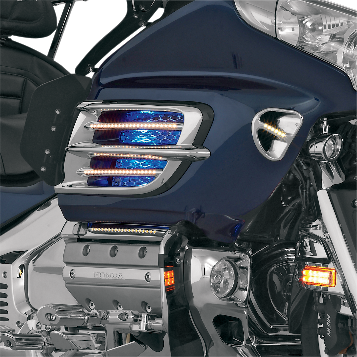 SHOW CHROME 52770 LED SIDE FAIRING ACCENT 20012010 HONDA GL1800 GOLDWING eBay