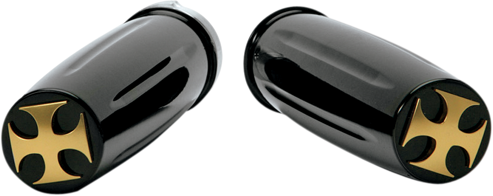 GRIPS BLK IRON CROSS BR