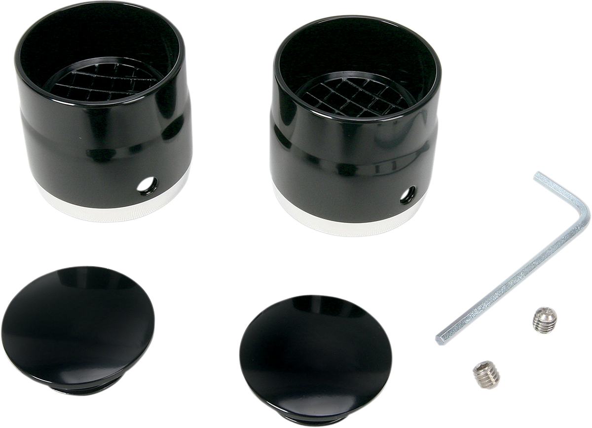 END CAP GRP VENTURI BLK