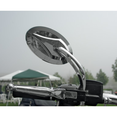 MIRROR OVAL SLOT CHR