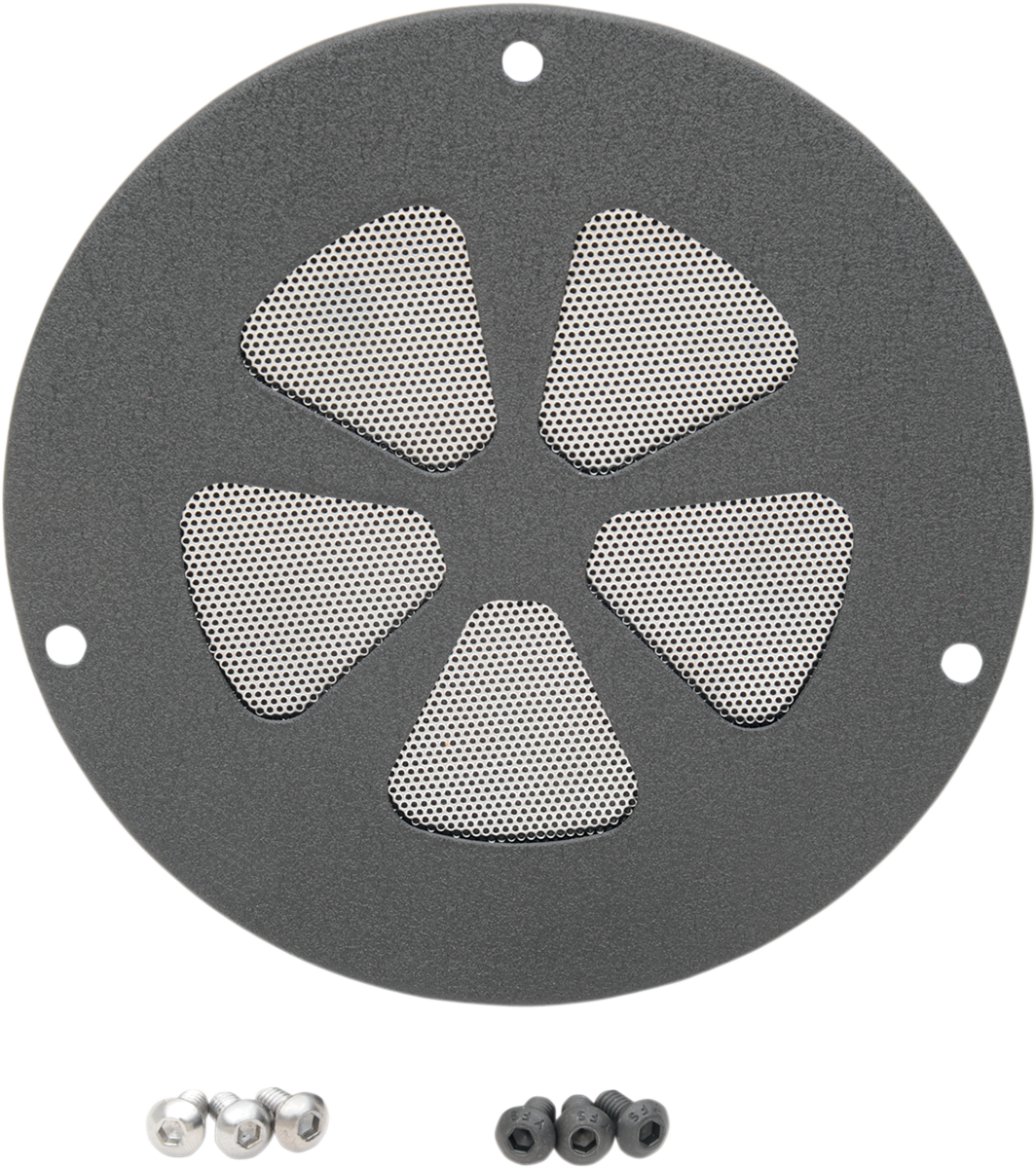 COVER DRBY BLK 5SPK 3HOLE