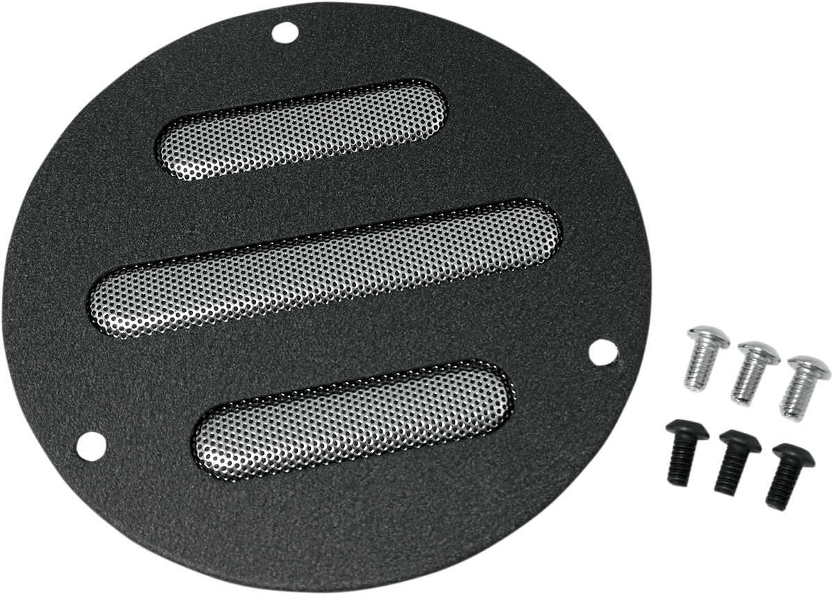 COVER DRBY BLK SLOT 3HOLE