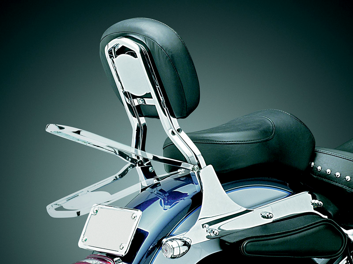 Kuryakyn 1558 FoldDown Sissy Bar Luggage Rack for Harley Motorcycles