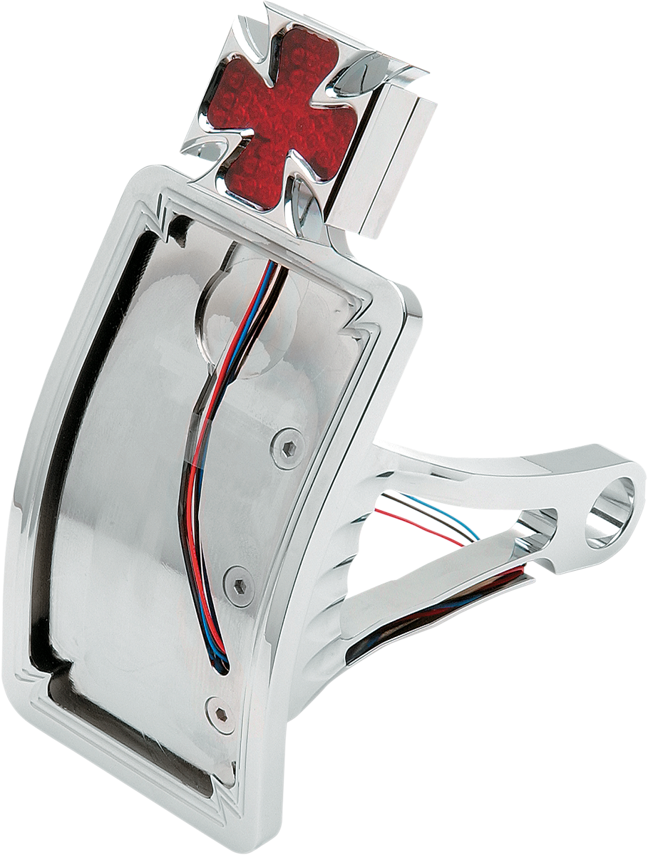 Maltese Cross Taillight/License Plate Mount - Front