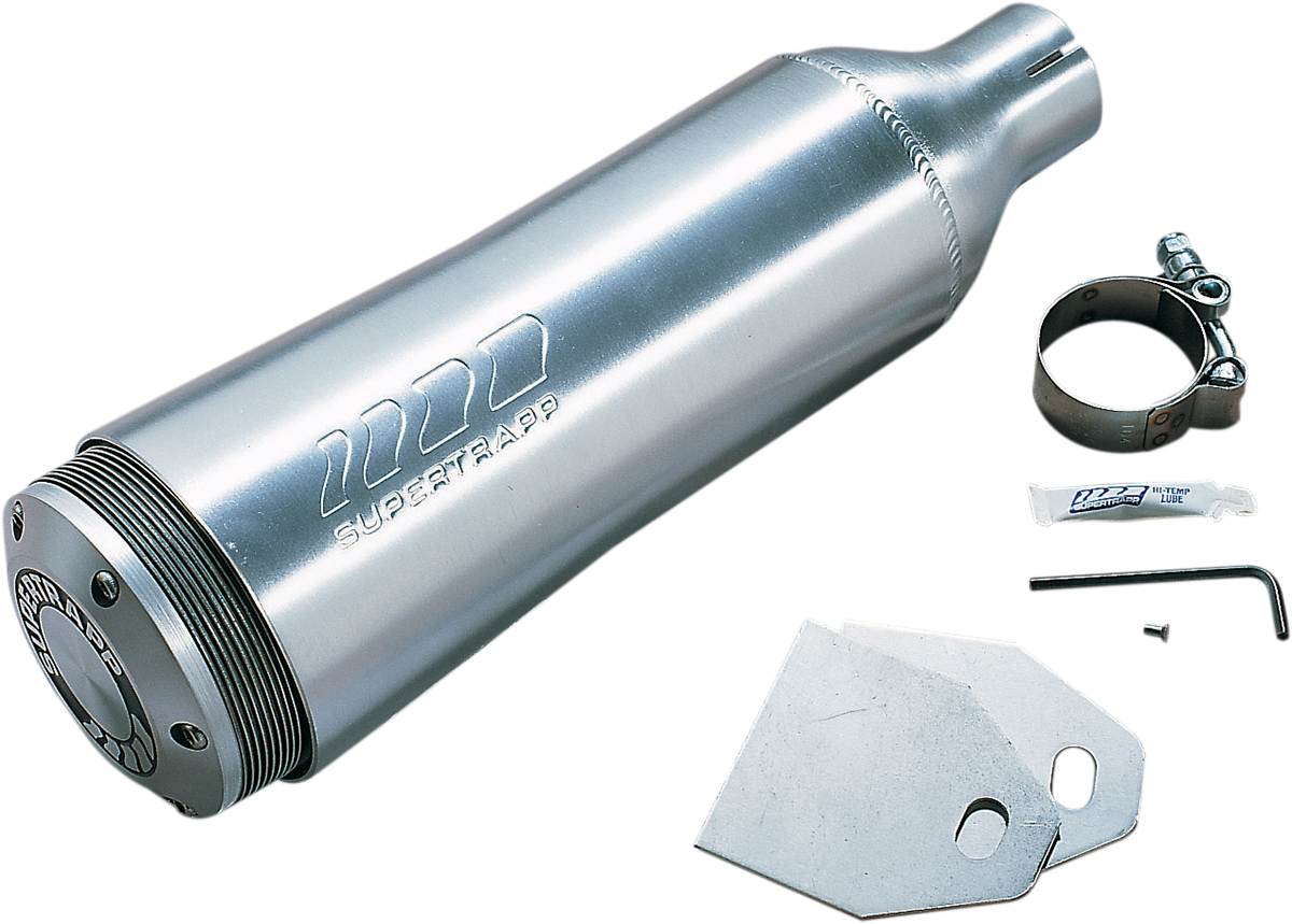 Supertrapp Exhaust 4-Stroke Silencer Round Aluminum 4MCU-2500 422-25000 ...