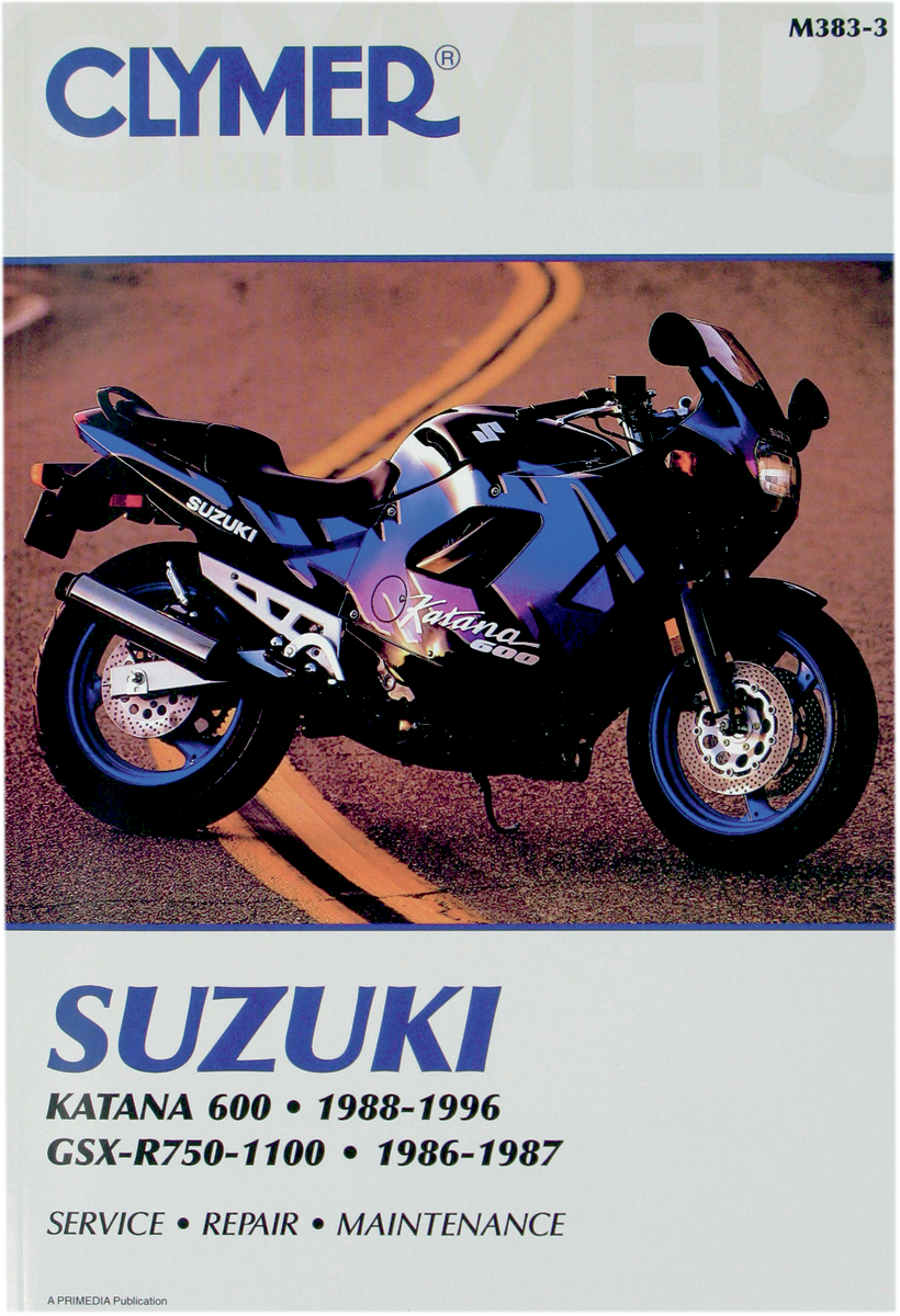 CLYMER M383-3 REPAIR SERVICE MANUAL SUZUKI GSX-R750/1100 86-87 KATANA 600  89-96