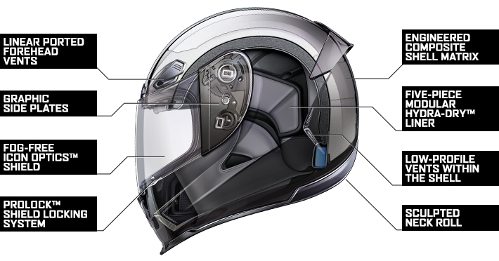 Icon airframe best sale pro quicksilver helmet