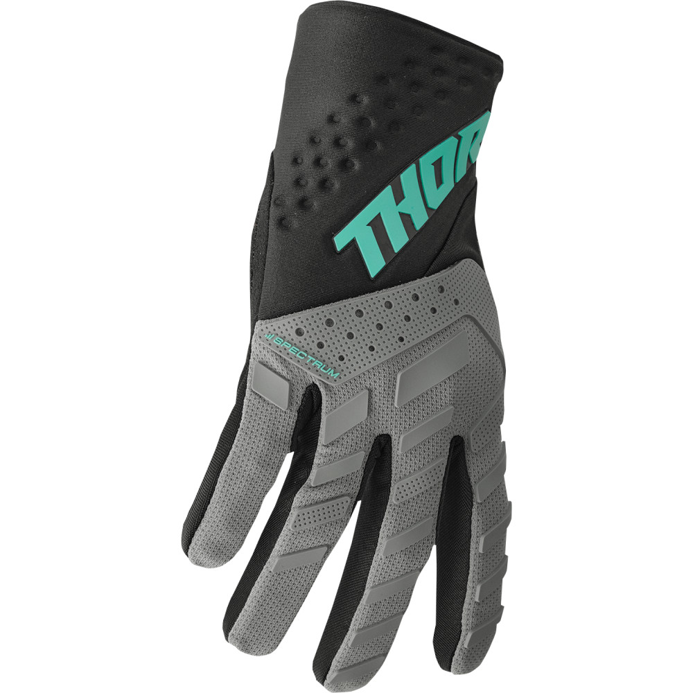 Thor Spectrum Gloves - Gray/Black/Mint | XS