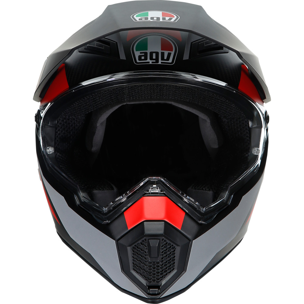AGV AX9 Dual Sport Helmet - Refractive ADV - Matte Carbon/Red | XL