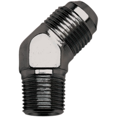 45DEG 1/8NPT-#3 MALE BLK