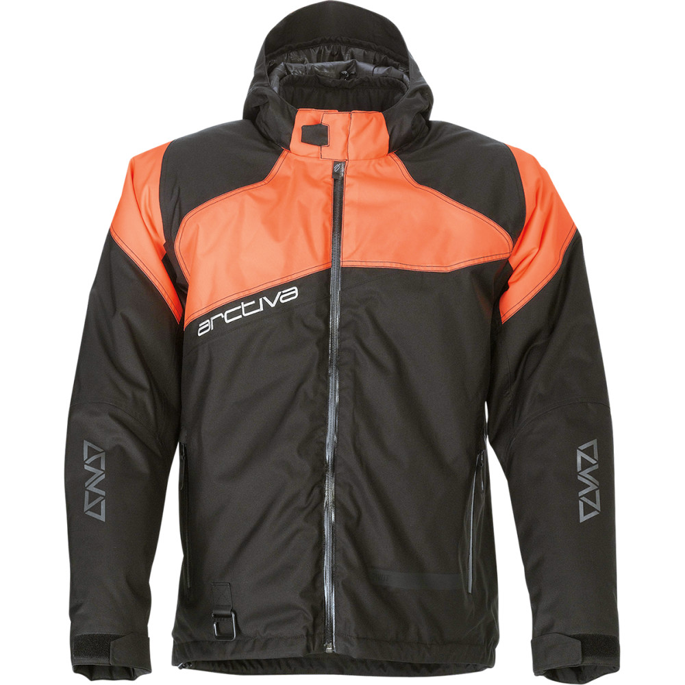 Arctiva Pivot 5 Hooded Jacket - Black/Orange | Large