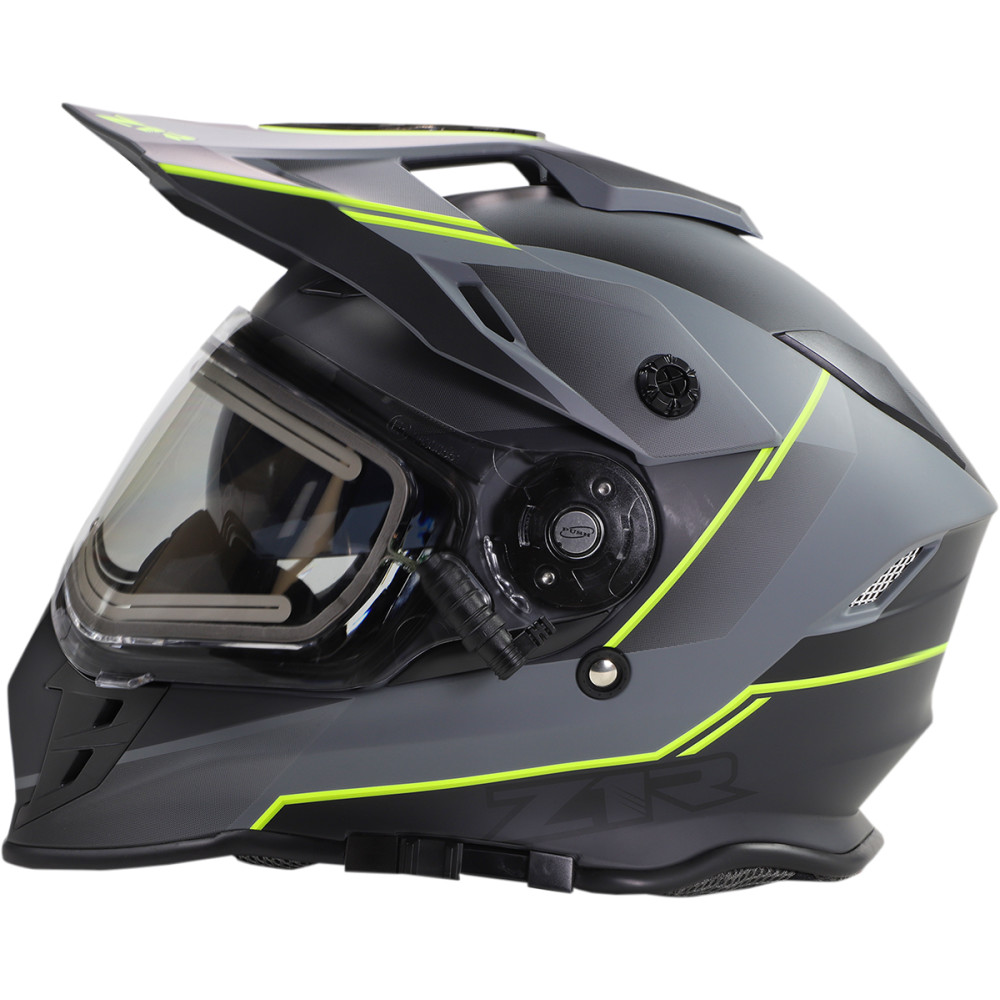 Z1R Range Cold Weather Helmet - Bladestorm - Gray/Black/Hi-Viz Yellow |  Medium