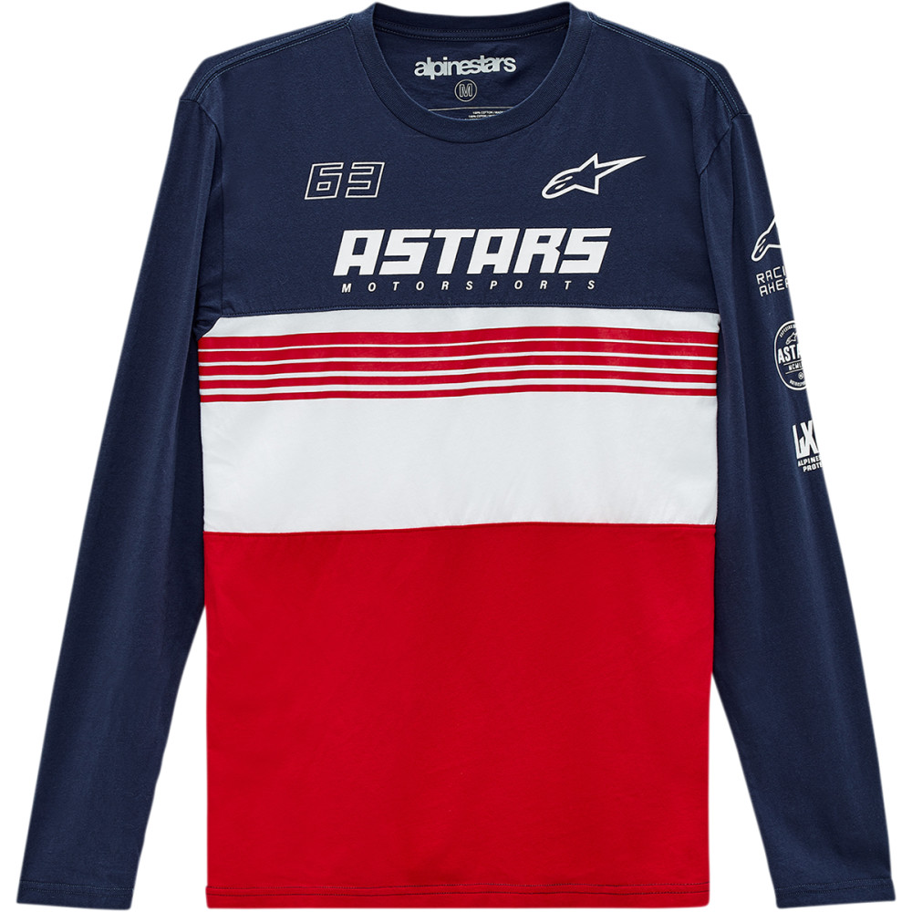 Alpinestars Turbo Long-Sleeve T-Shirt - Navy/Red | 2XL - Picture 1 of 1