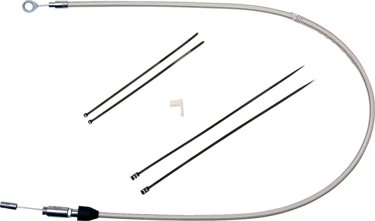 Polished Stainless Quick Connect Upper Clutch Cable undefined