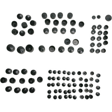 COVERS BOLT 09-18 FL BLK