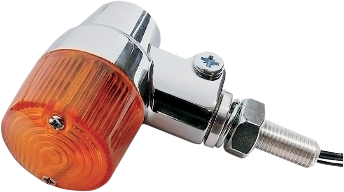 Marker Light - Single Filament - Amber/Chrome