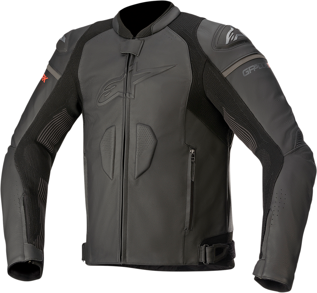 GP Plus R v3 Rideknit® Leather Jacket - Black/Black - US 52 / EU 62