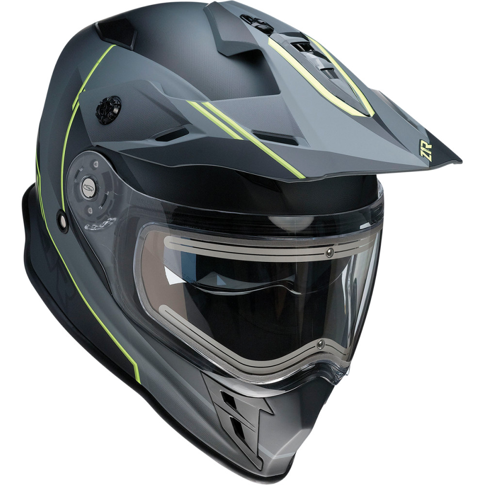 Z1R Range Cold Weather Helmet - Bladestorm - Gray/Black/Hi-Viz Yellow |  Medium
