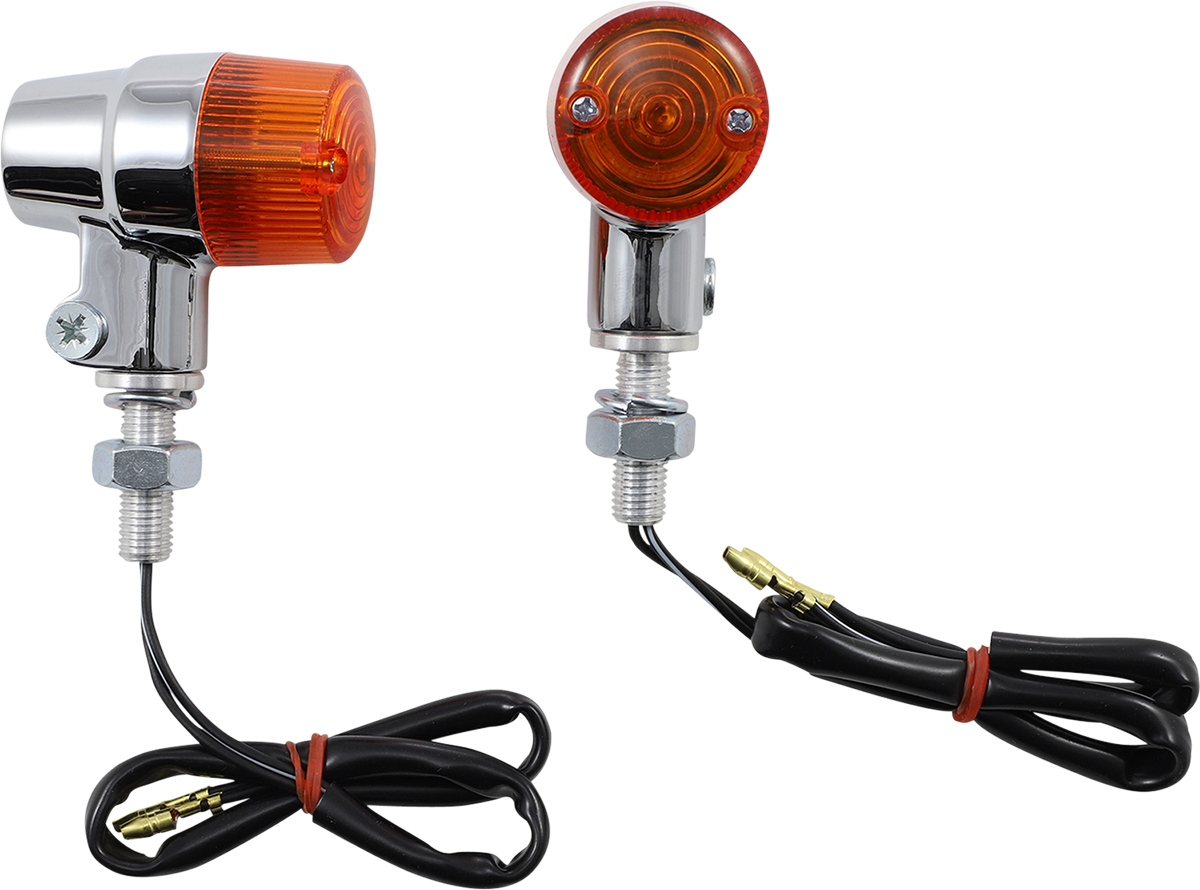 Marker Light - Single Filament - Amber/Chrome