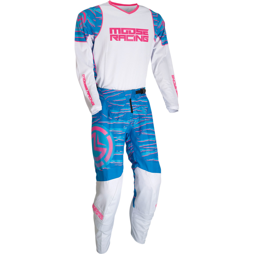 Moose Racing Qualifier Jersey - Blue/Pink | 5XL