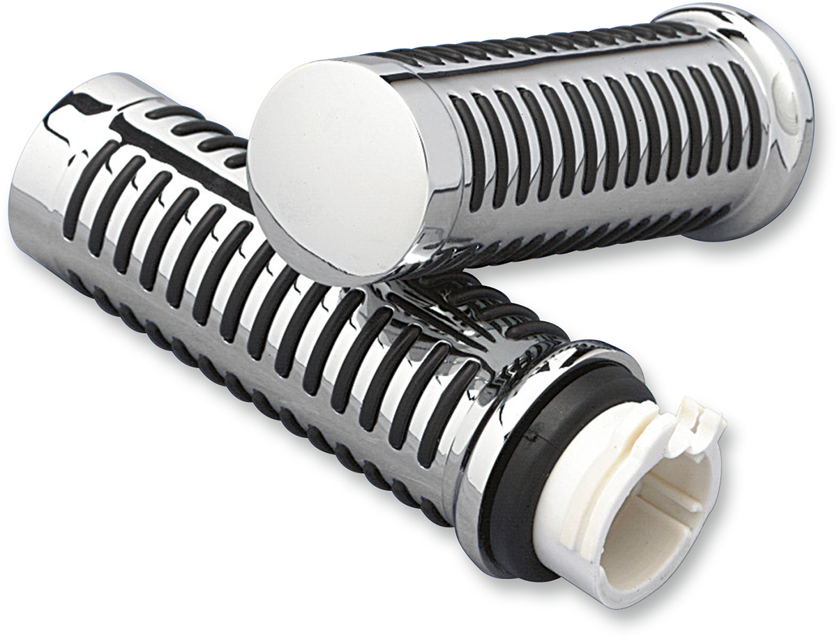 DRAG SPECIALTIES Chrome O-Ring Design Grips