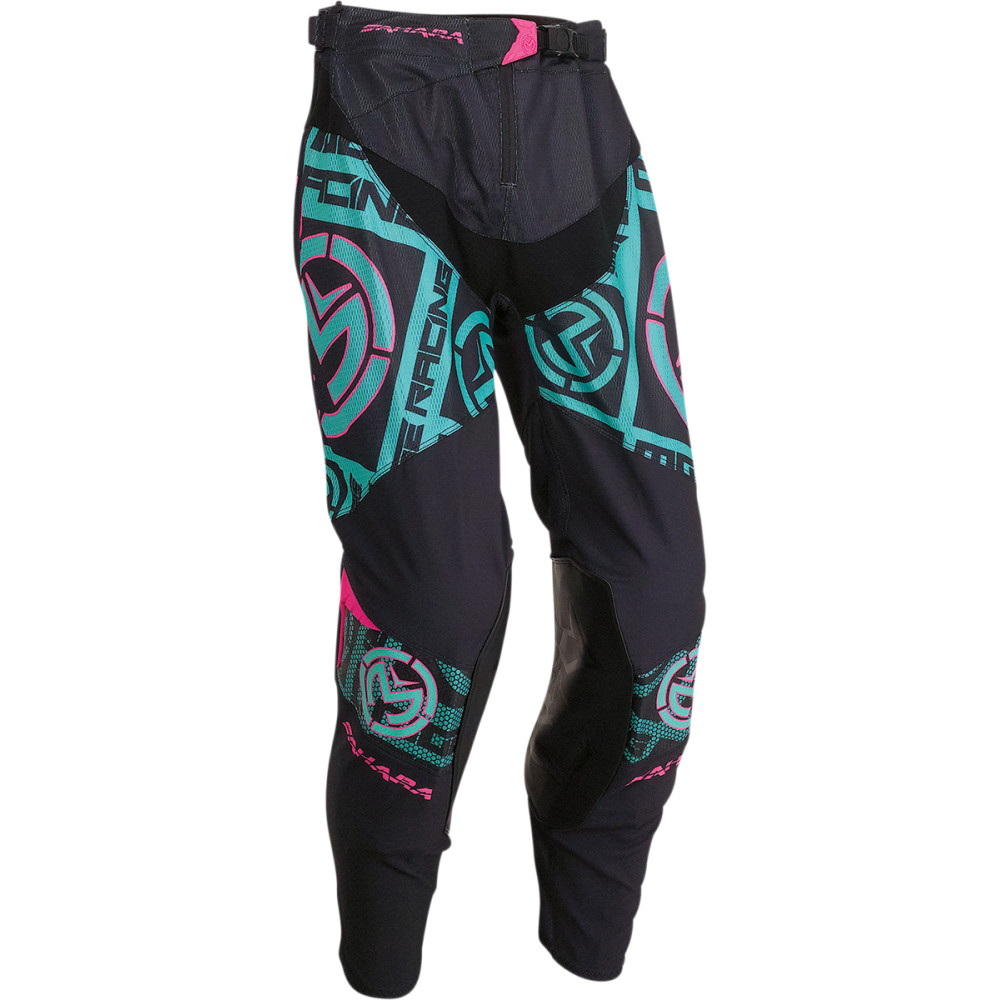 Moose Racing Sahara Pants - Black/Teal/Pink | Waist Size 30