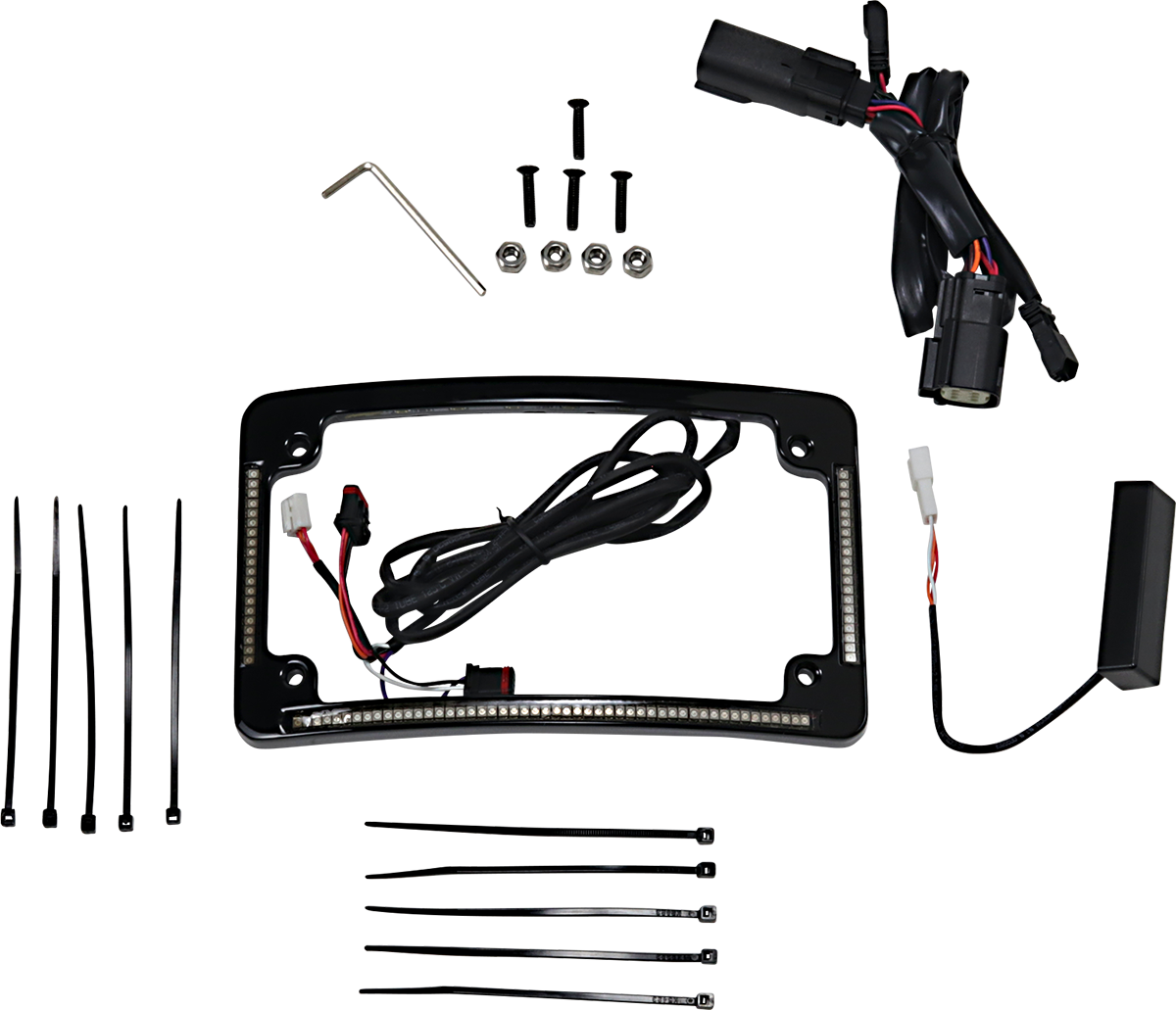 Plug & Play Run/Brake/Turn LED Radius License Plate Frame undefined