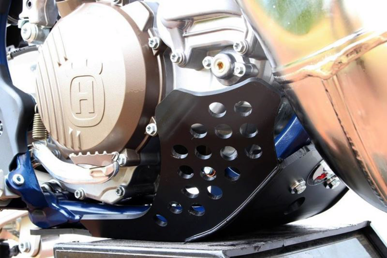 Acerbis Glide Plate/Skid Plate For 2019-2022 KTM 250SXF - Black/Orange, Plastic Protection For Off-Road Riding