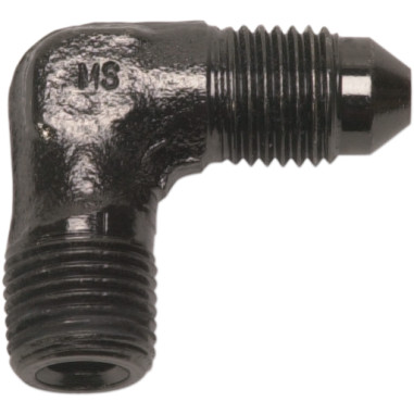 90DEG 1/8NPT-#3 MALE BLK