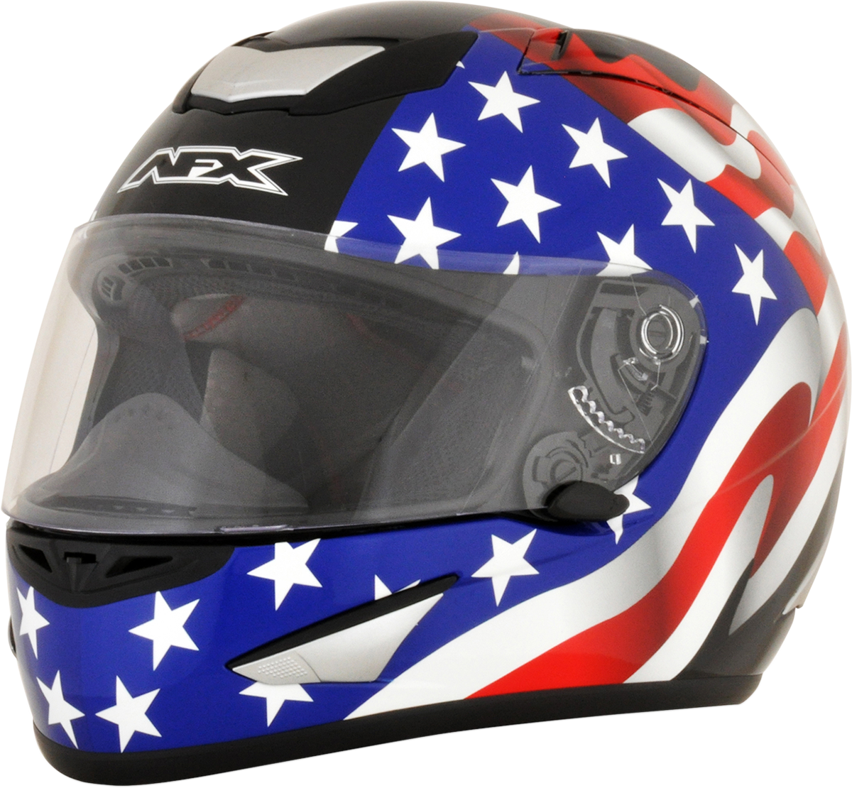 AFX Unisex Black Motorcycle American Flag Full Face Riding Street