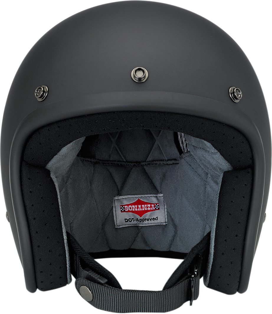 Biltwell 3/4 Flat Black Unisex Bonanza Motorcycle Riding Street Racing Helmet