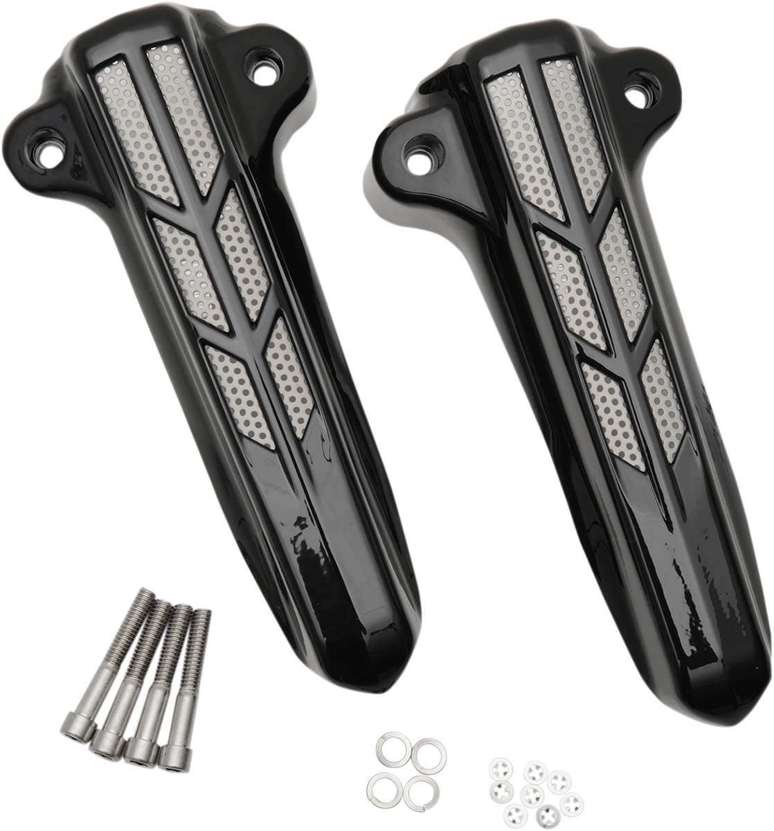 Ciro Gloss Black Lower Front Fork Leg Covers Harley 1419 Harley