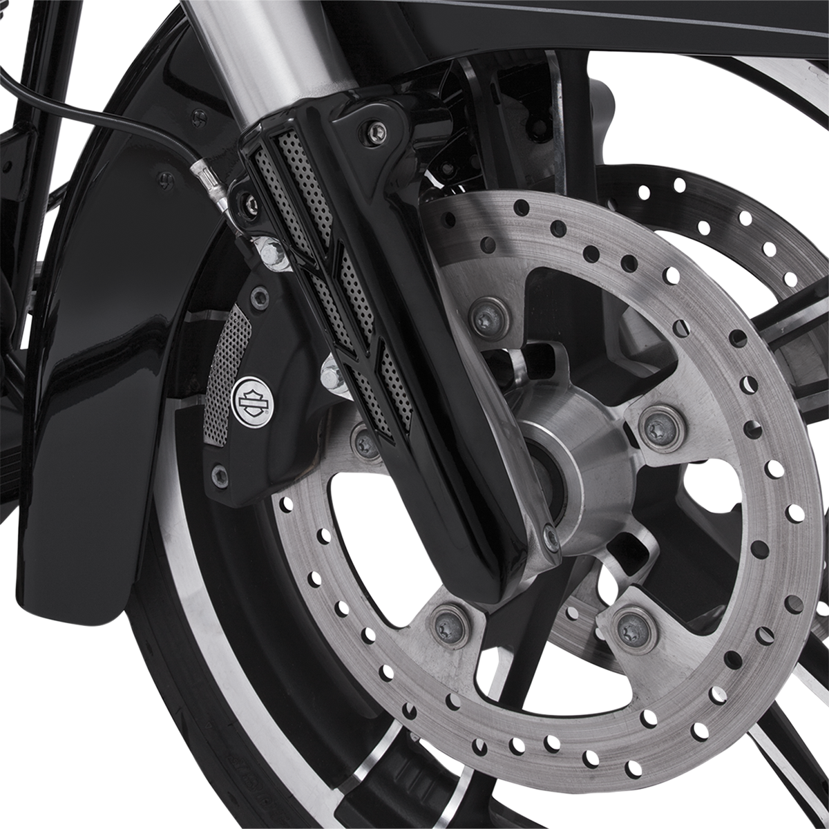 harley black fork covers