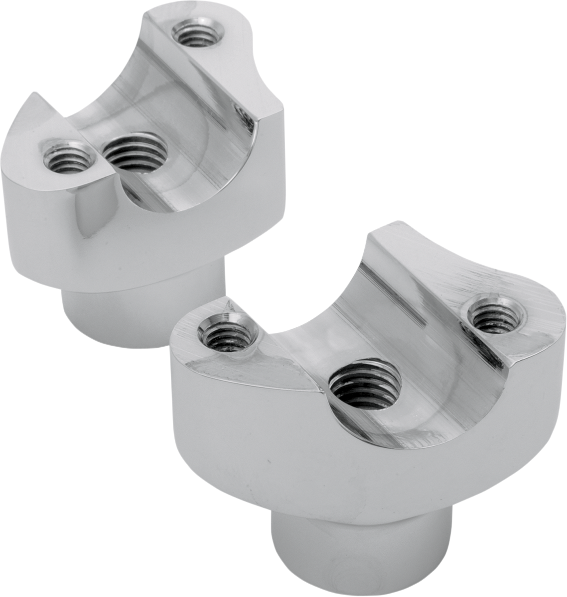Drag Specialties Chrome 1.7" Motorcycle Handlebar Risers Harley