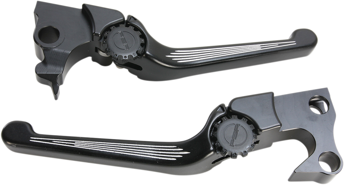 Powerstands Racing Black Handlebar Lever Set 1319 Harley Davidson