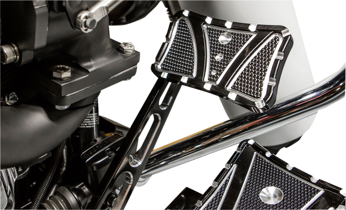 Trask Black Motorcycle Brake Pedal Pad 8416 Harley Dyna Touring