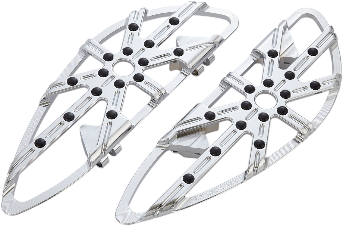 Arlen Ness Chrome 10 Gauge Driver Floorboards 0019 Harley Davidson