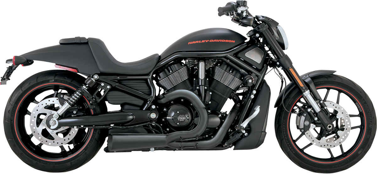 Vance & Hines Competition Series 2 into 1 Black Exhaust 07-17 Harley