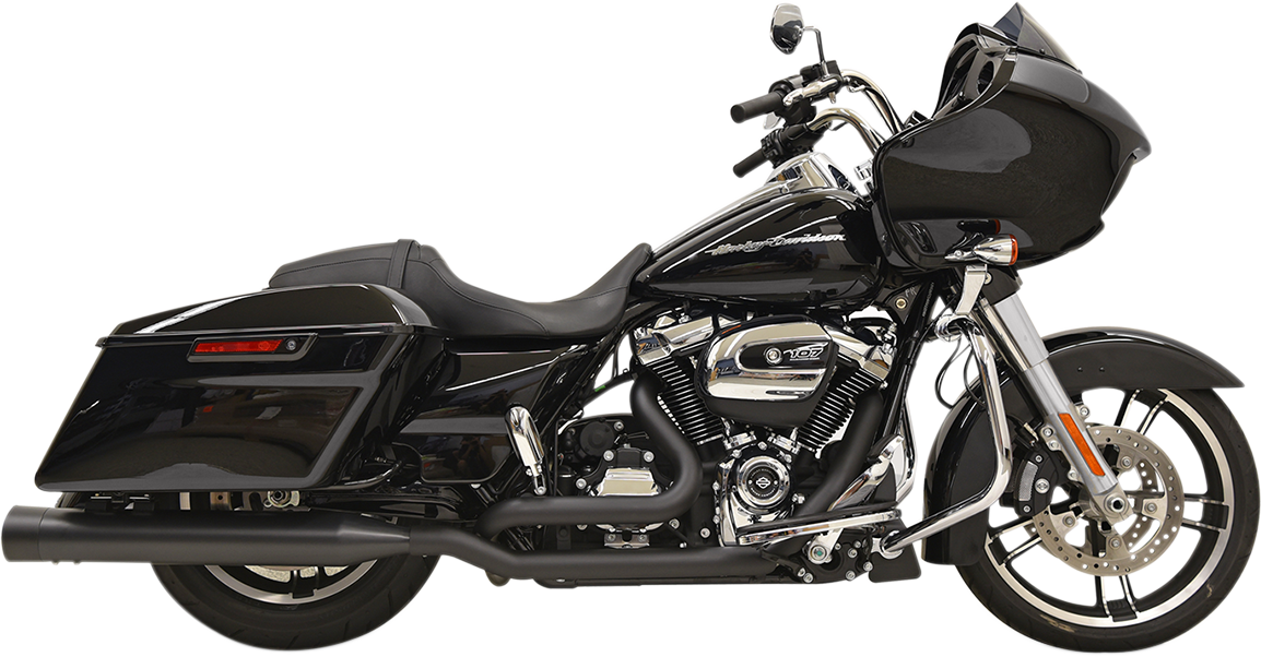 BASSANI True Dual Crossunder Black Exhaust Headpipes 1719 Harley