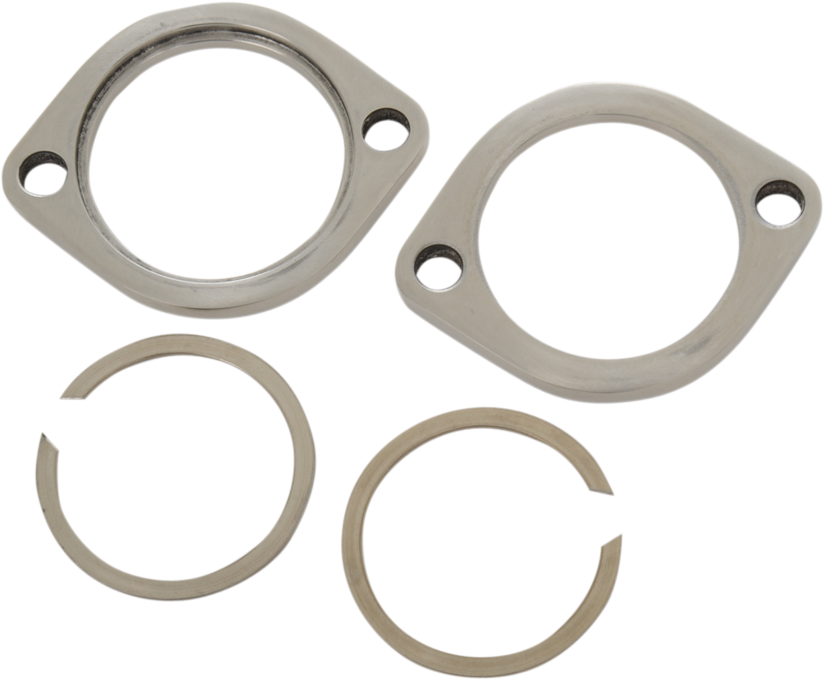 Drag Specialties Polished Exhaust Flange Kit 82-19 Harley Dyna XL