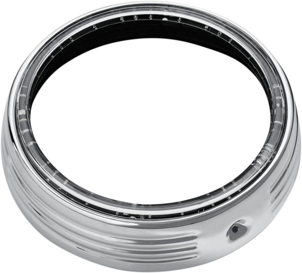 Kuryakyn 6917 Chrome 7" LED Halo Front Headlight Trim Ring 1419 Harley Touring JT's CYCLES