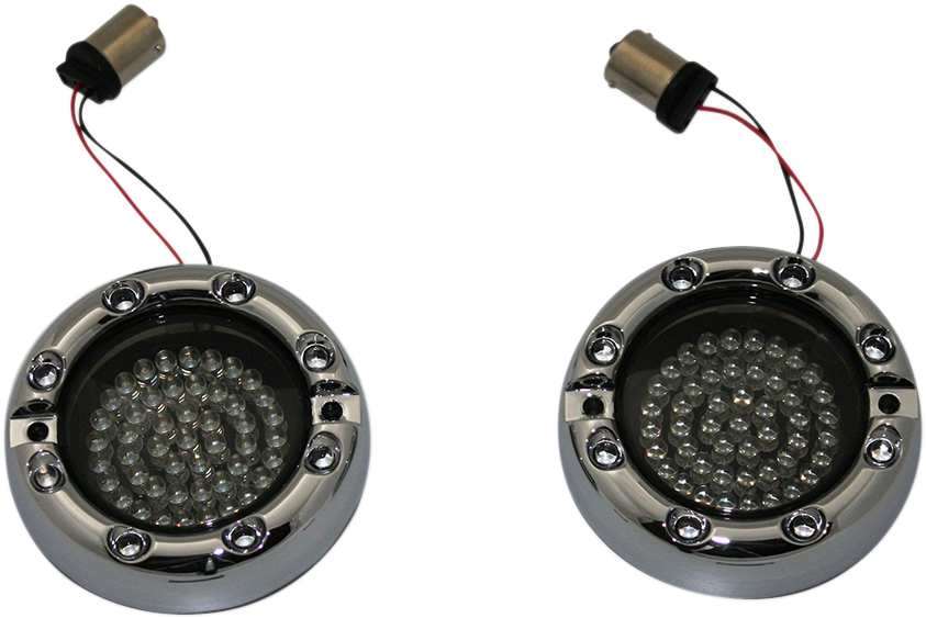 Custom Dynamics Chrome Amber White LED Smoke Lens Front Turn Signals