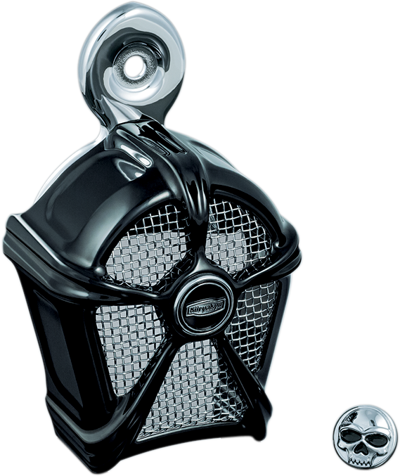 Kuryakyn 7297 Black Chrome Mesh Mach Horn Cover 9519 Harley Dyna