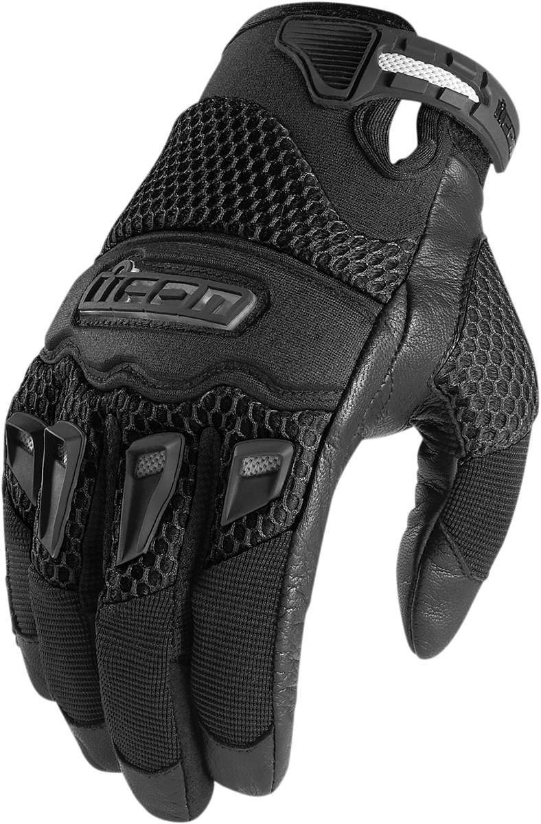 Icon Mens Twenty-Niner 29er Black Motorcycle Biker Gloves
