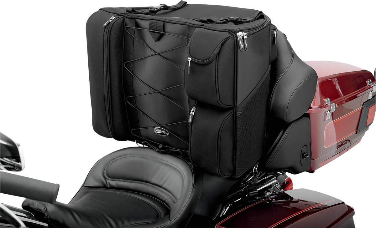 Saddlemen BR4100 Sissy Bar Backrest Motorcycle Touring Bag Harley Davidson Honda JT's CYCLES
