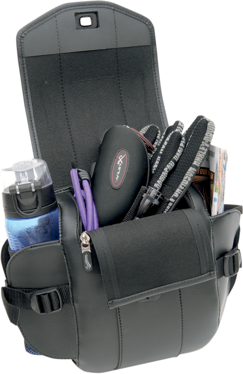 Saddlemen Deluxe Cruis'n Synthetic Leather Motorcycle Sissy Bar Bag for