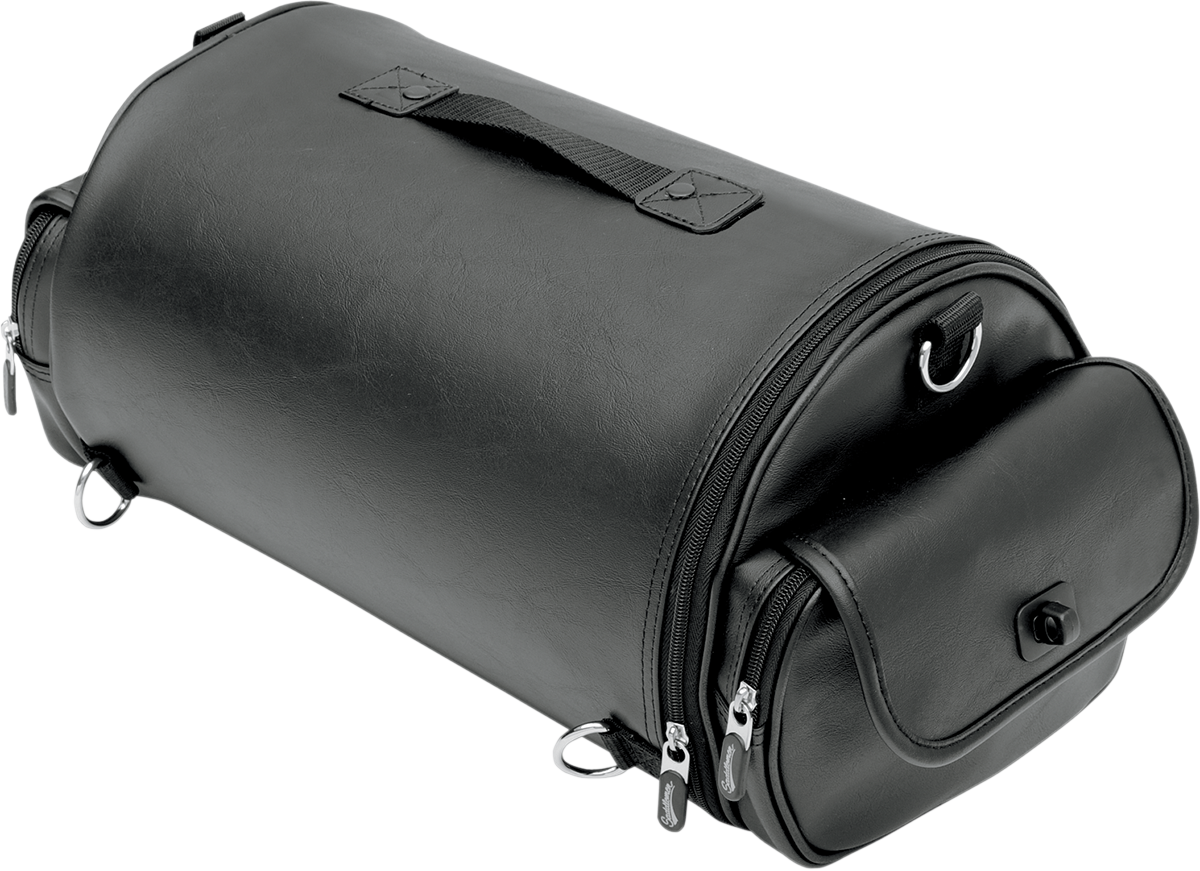 Saddlemen EXR1000 Drifter Synthetic Leather Sissy Bar Motorcycle Roll Bag | eBay