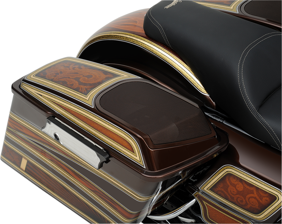 Hogtunes Black 6X9 Saddlebag Speaker Lid Kit 98-13 Harley Touring FLHX